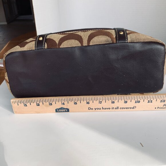 COACH Classic C Leather Fabric Purse Handbag Pocketbook Really $? - Picture 15 of 16